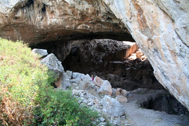 Cave of Franchthi - The entrance to the Mesolithic Cave